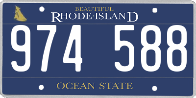 RI license plate 974588