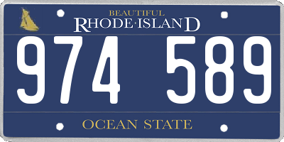 RI license plate 974589