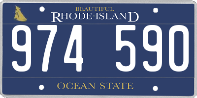 RI license plate 974590