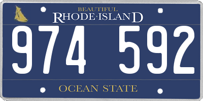 RI license plate 974592