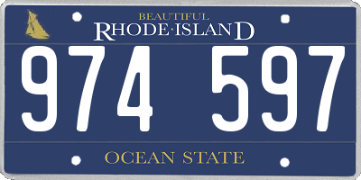 RI license plate 974597