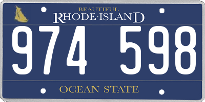 RI license plate 974598