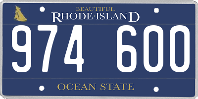 RI license plate 974600