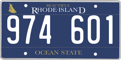 RI license plate 974601