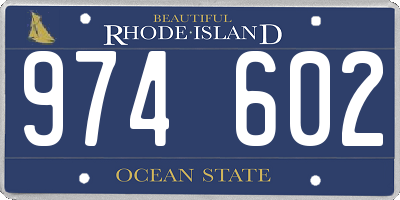 RI license plate 974602