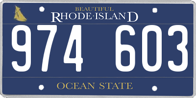 RI license plate 974603