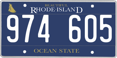 RI license plate 974605