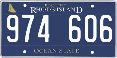 RI license plate 974606