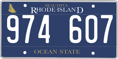 RI license plate 974607