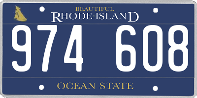 RI license plate 974608