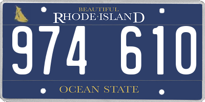 RI license plate 974610