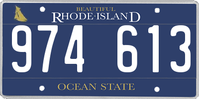 RI license plate 974613