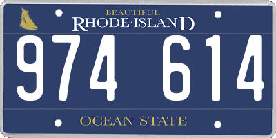 RI license plate 974614