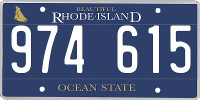 RI license plate 974615