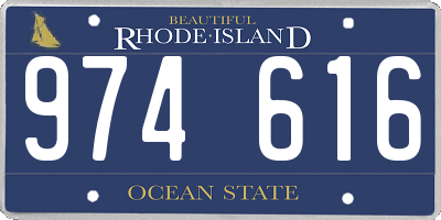 RI license plate 974616