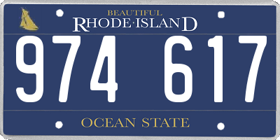 RI license plate 974617