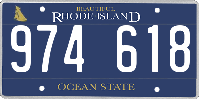RI license plate 974618