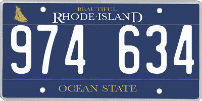 RI license plate 974634