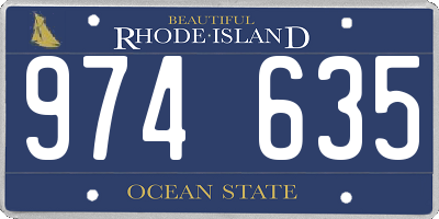 RI license plate 974635