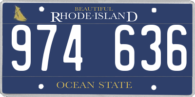 RI license plate 974636