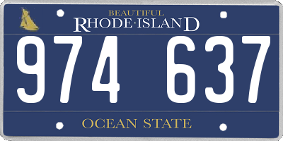 RI license plate 974637