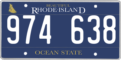 RI license plate 974638