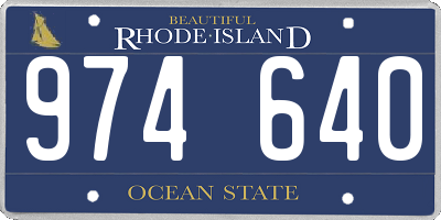 RI license plate 974640