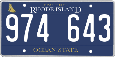 RI license plate 974643