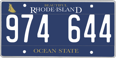 RI license plate 974644