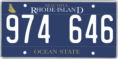 RI license plate 974646