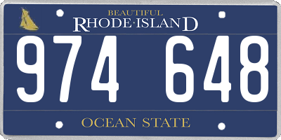 RI license plate 974648