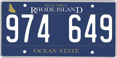 RI license plate 974649