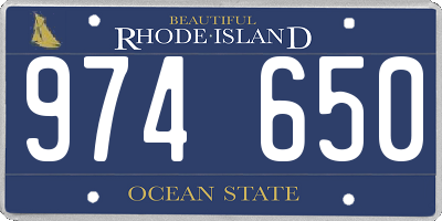 RI license plate 974650