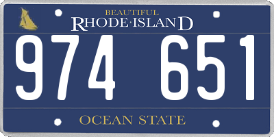 RI license plate 974651