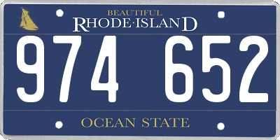 RI license plate 974652