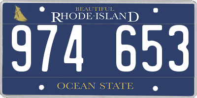 RI license plate 974653