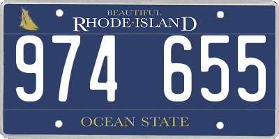 RI license plate 974655