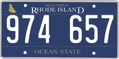 RI license plate 974657