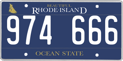 RI license plate 974666