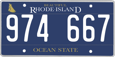 RI license plate 974667