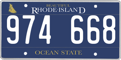 RI license plate 974668