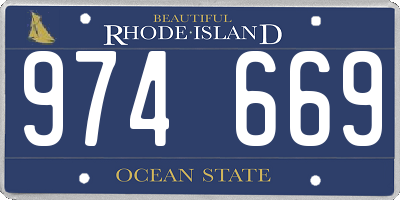 RI license plate 974669