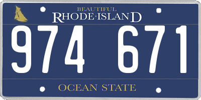 RI license plate 974671