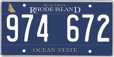 RI license plate 974672