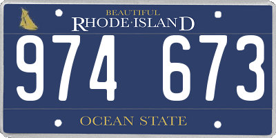 RI license plate 974673