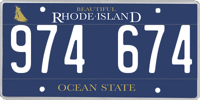 RI license plate 974674