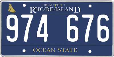 RI license plate 974676