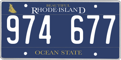 RI license plate 974677