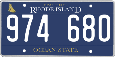 RI license plate 974680