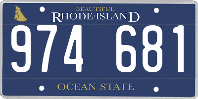 RI license plate 974681